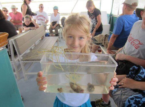 Little girl on the Amelia River Cruise Eco Tour