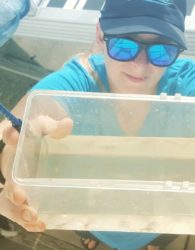 Christina Ranney Marine Biologist on the shrimping Eco Tour