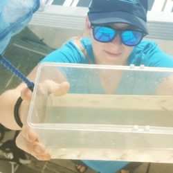 Christina Ranney Marine Biologist on the shrimping Eco Tour