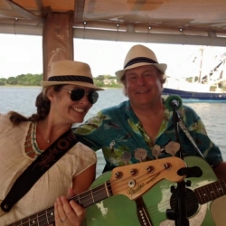 Shell Anders with Dan Voll on the Amelia River Cruise