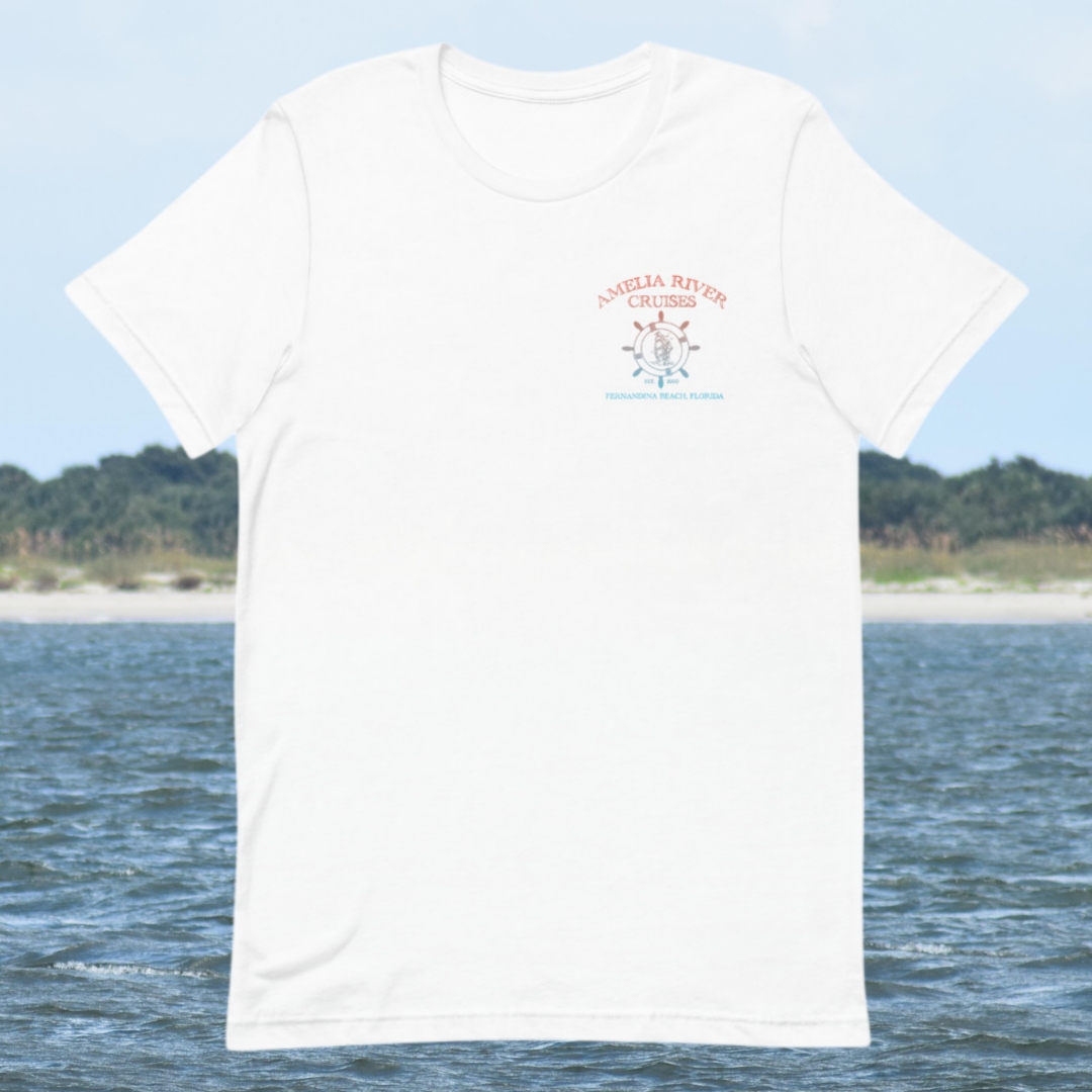 Eight Flags tshirt - white - amelia river cruises