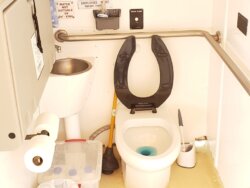 The toilet onboard the Bald Eagle