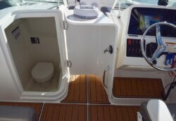 Toilet of the Gail Force II boat on Amelia Island
