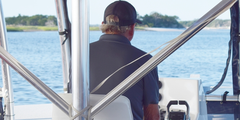 Captain at helm